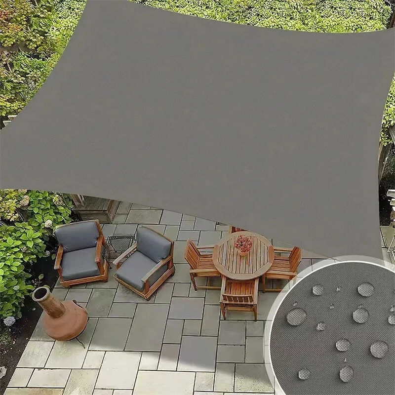 (image for) Outdoor Shade Canopy Waterproof Rain Shelter Sunshade Curtain Corner Shade Sail UV Resistance Sun Protection Camping Tent