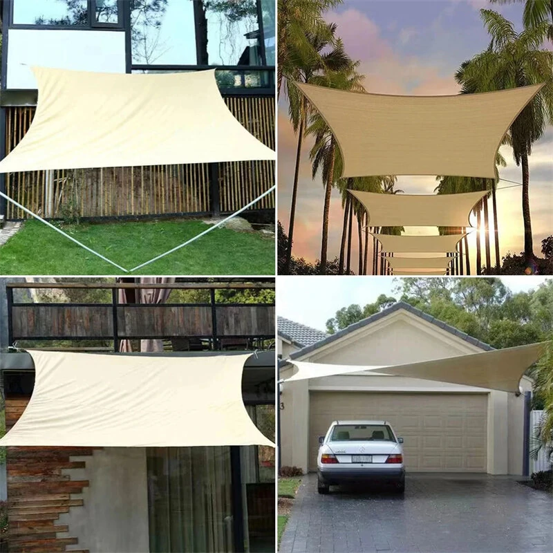 (image for) Outdoor Shade Canopy Waterproof Rain Shelter Sunshade Curtain Corner Shade Sail UV Resistance Sun Protection Camping Tent